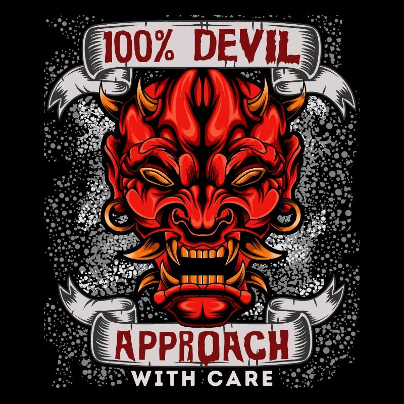 Devil Satan, drôle de diable disant dans le style de la bande dessinée
