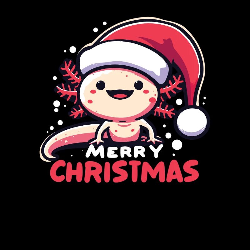 Axolotl Noël Axolotls mignons Joyeux Noël