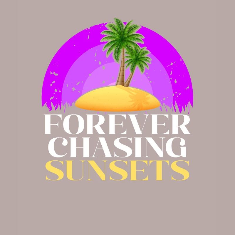 Forever Chasing Sunsets Retro Summer Vacation