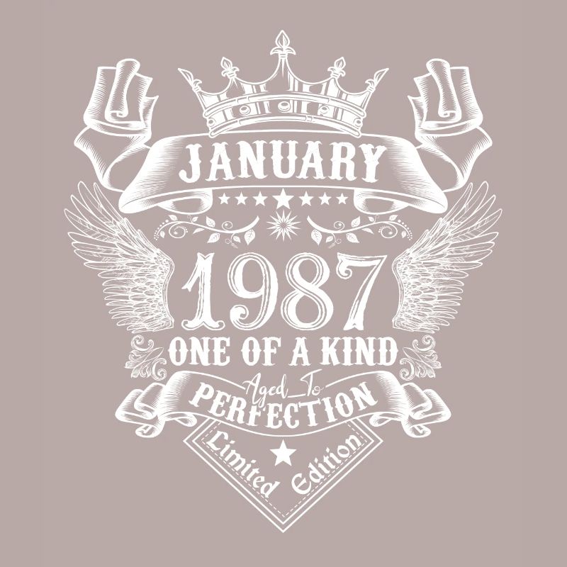 1987 Janvier 1987 anniversaire Janvier 1987
