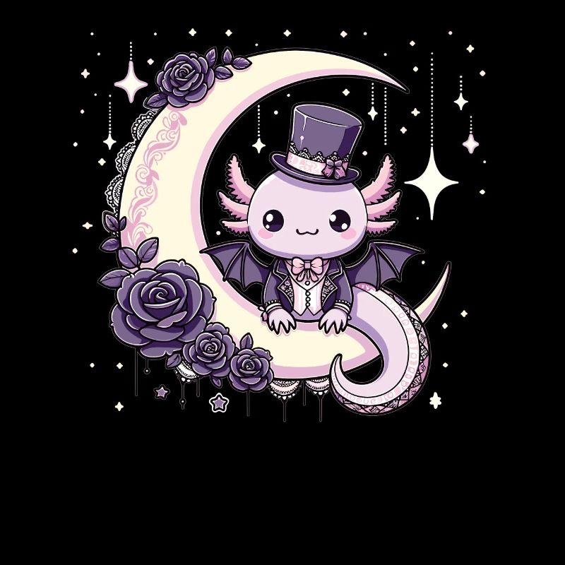 Kawaii Gothic Axolotl Pastellfarben Gothic Goth