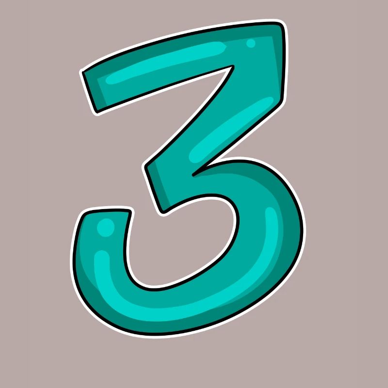 3 - Three - Third
