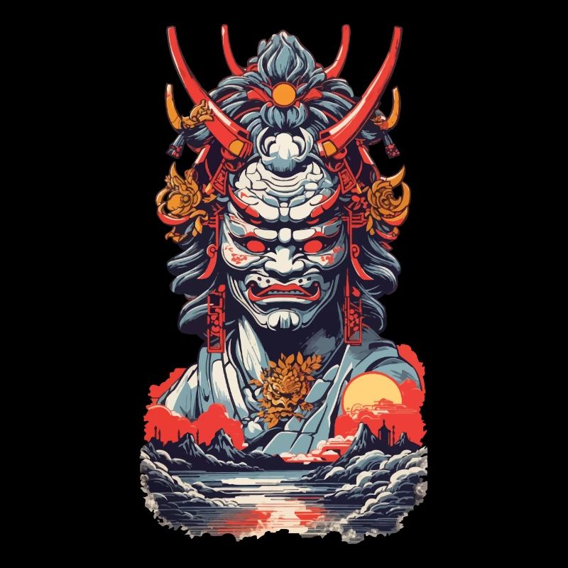 Ästhetisch Yokai Oni Ukiyo-E Japanischer Dämon