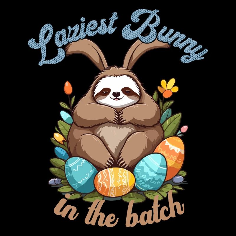 Funny Saying Sloth Easter Bunny Iconic