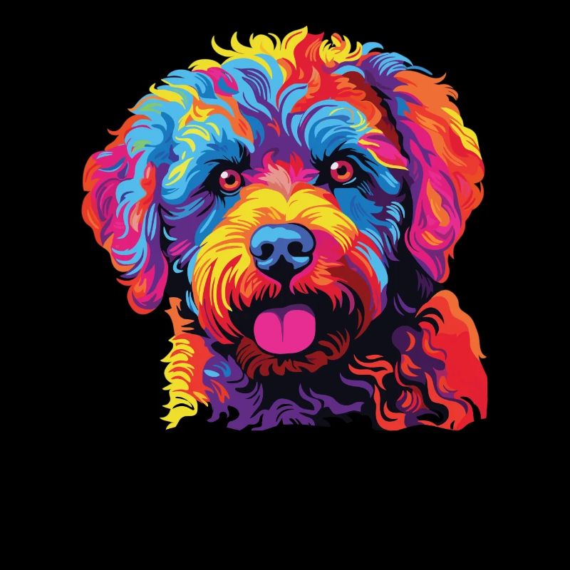 Wasserfarben Farbenfroher Lagotto Romagnolo