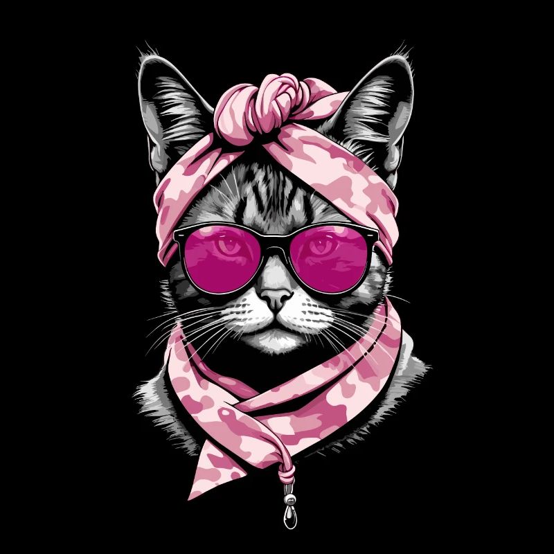 Mignon Chat Maman Chat Amant Élégant