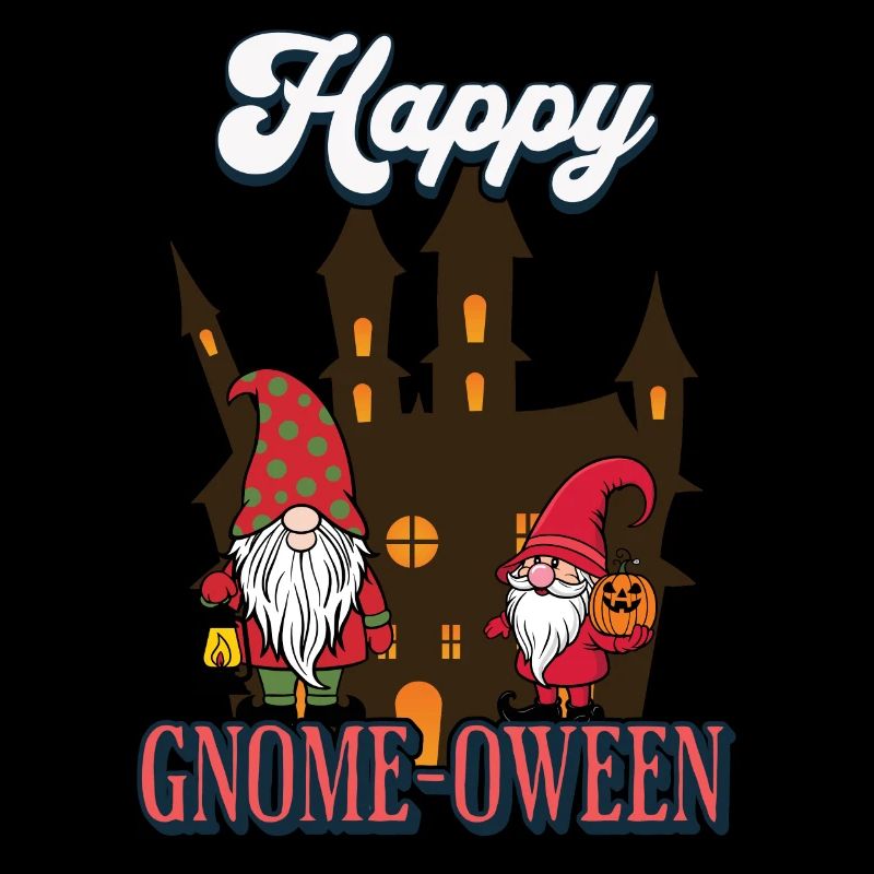 Happy Gnome-Oween Lustiger Halloween Gnom Spruch