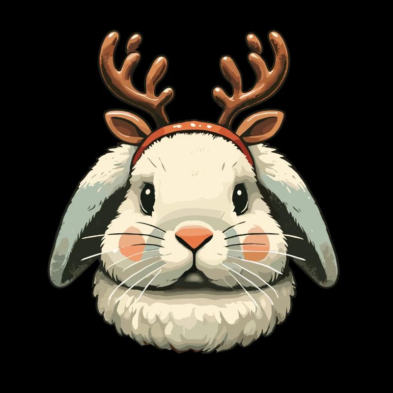 Conception de lapin de renne mignon de Noël