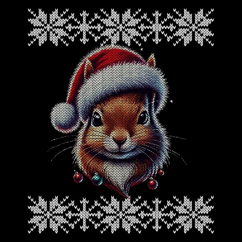 Christmas squirrel with Christmas hat