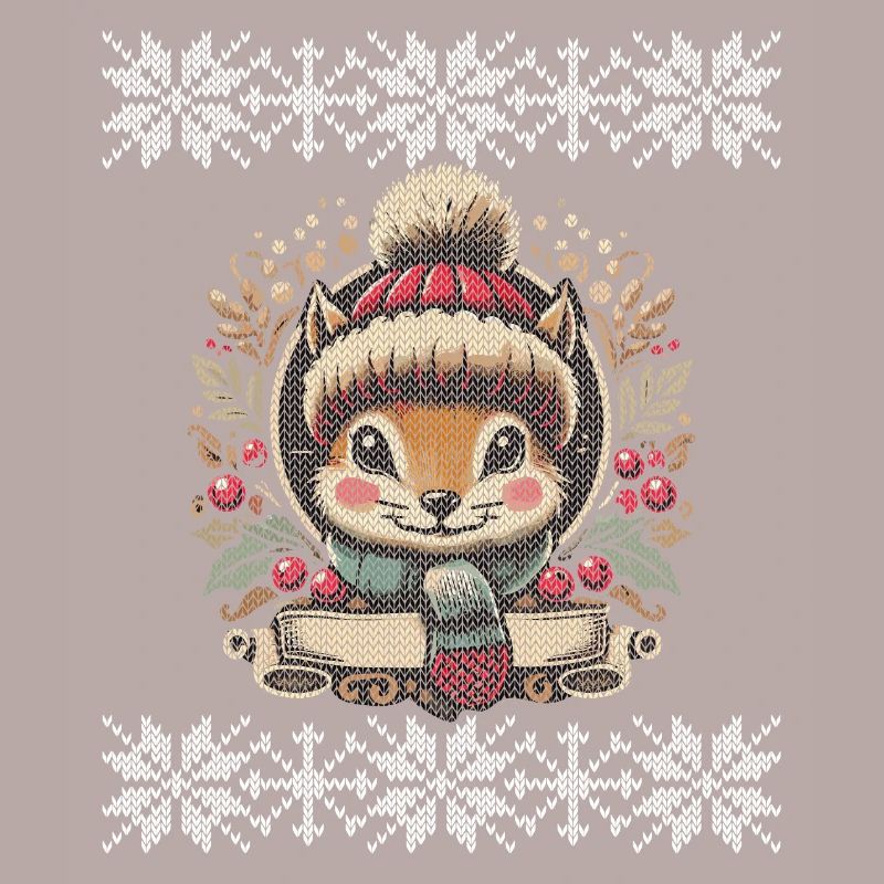 Winter Squirrel Illustration