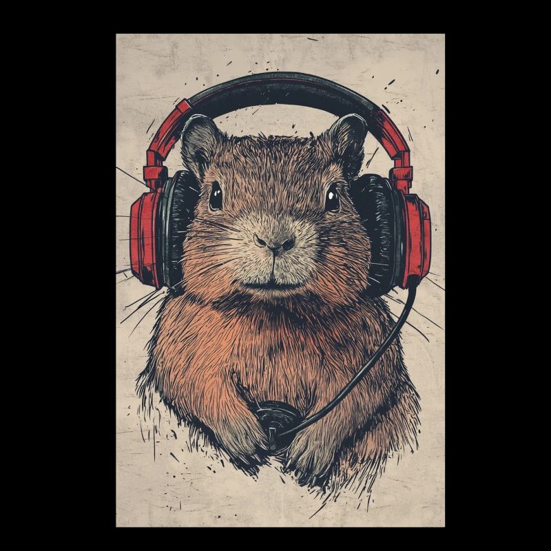 Capibara Cochon d’Inde Capybara Casque