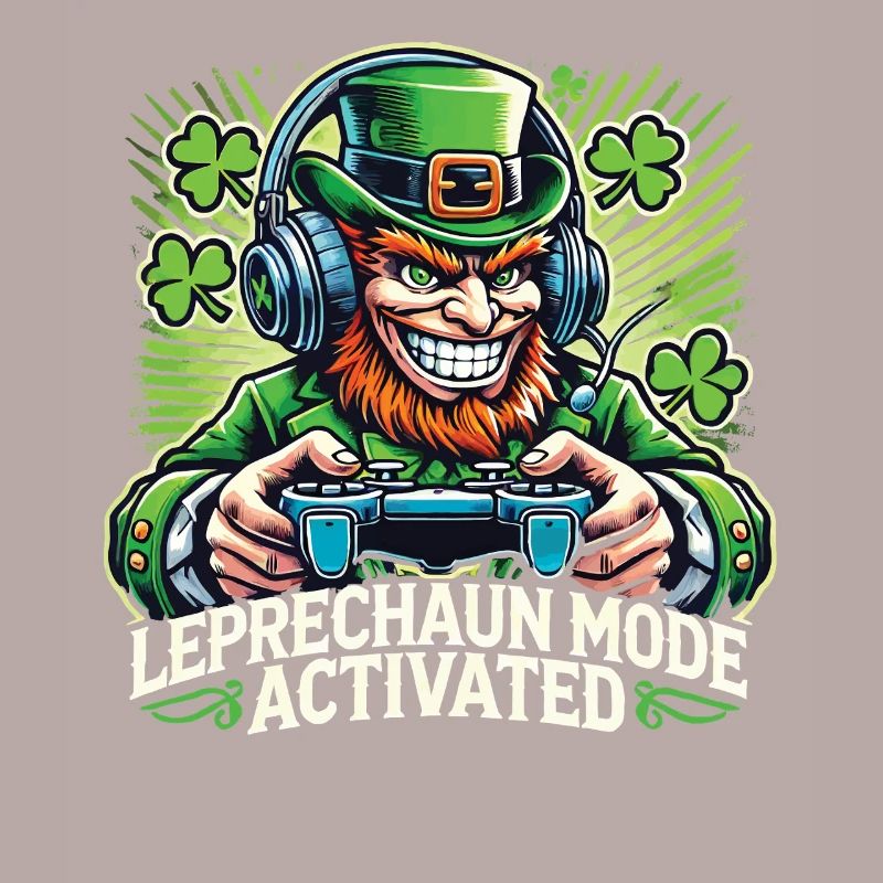 St. Patrick's Day Leprechaun Gamer Mode Enabled