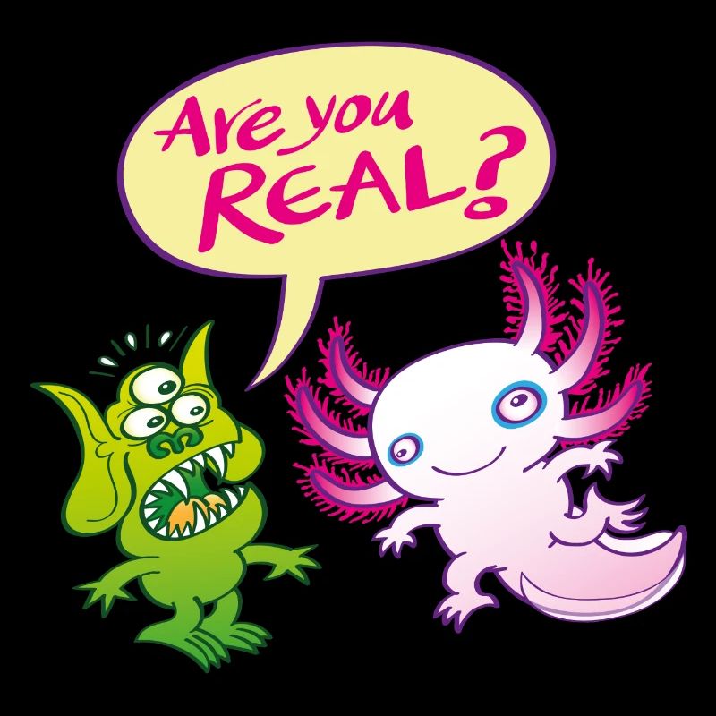 Alien surpris se demande si l'axolotl est réel