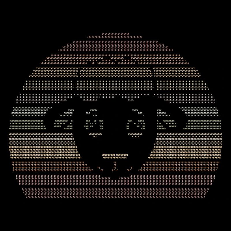 Sunset sheep shepherd and shepherd ASCII