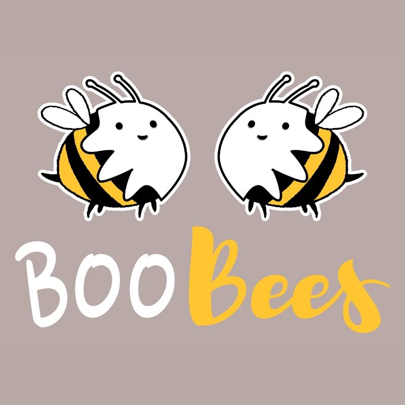 Cute Ghost Bees Design Boo Bees Ghost