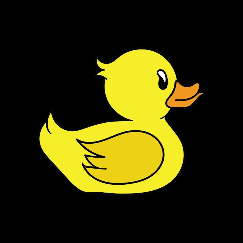 Doux canard jaune - Un petit canard mignon