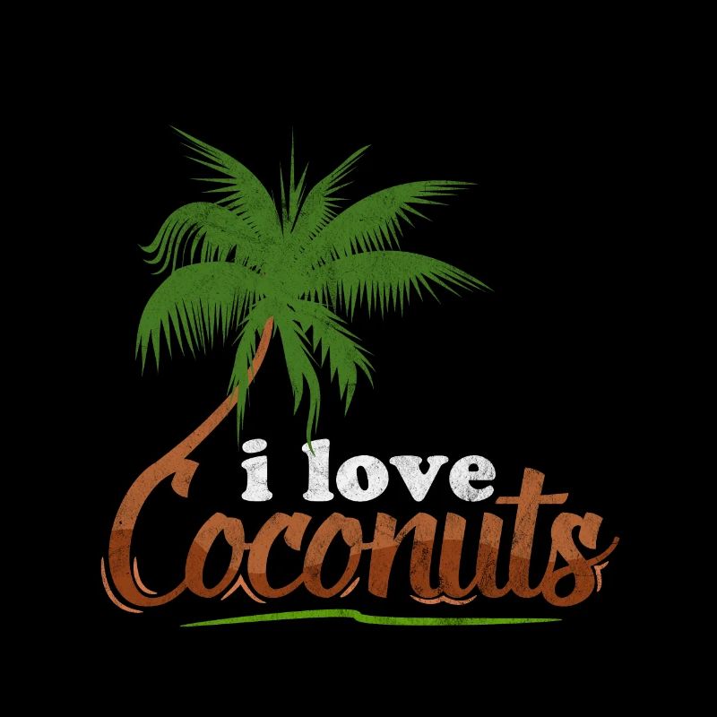 J'aime J'aime les noix de coco Coconut Palm Coconut