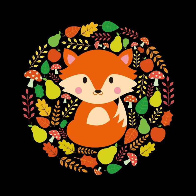 Autumn fox design gift idea fox love
