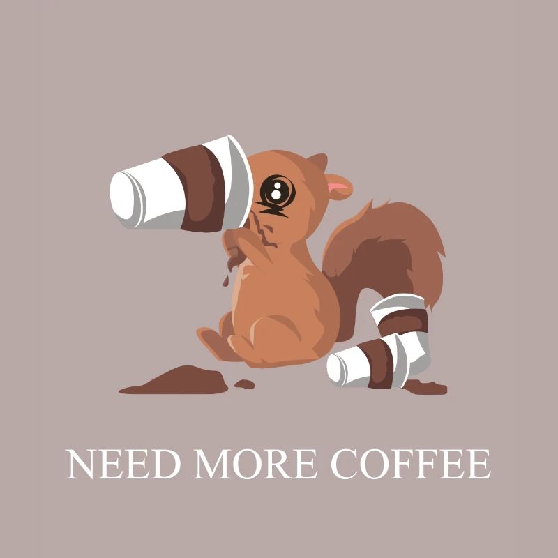 Squirrel needs coffee