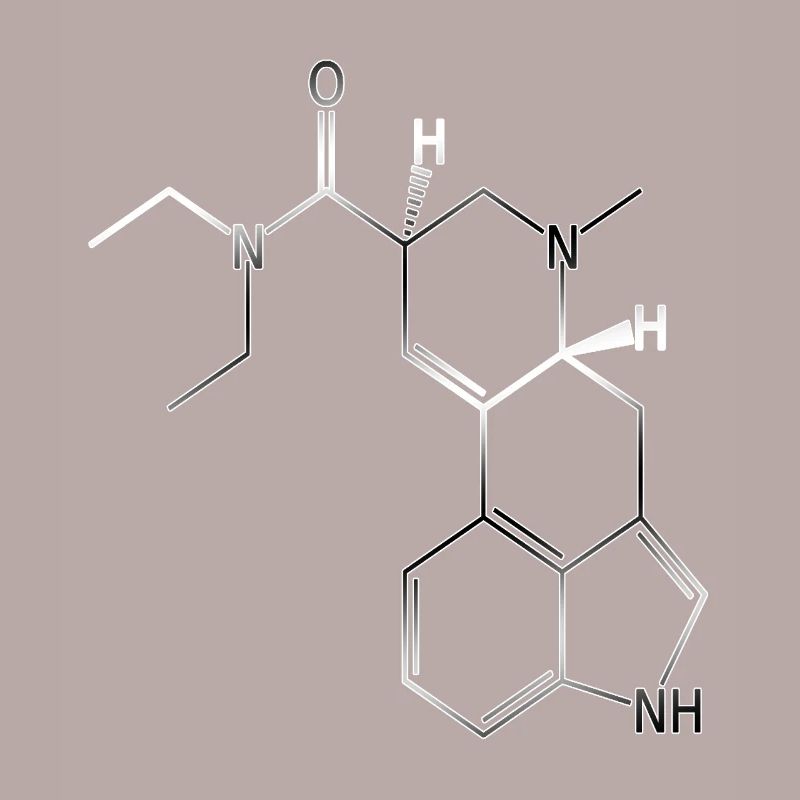 LSD structural formula molecule A. Hofmann Bicycle Day