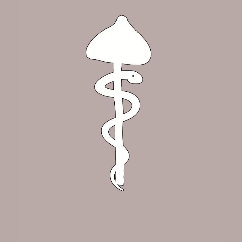 Serpent de champignon, illumination de DMT d'hallucination de drogue