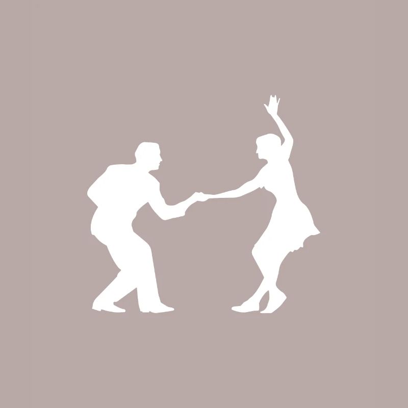 Swing dance dance dancer dancer silhouette