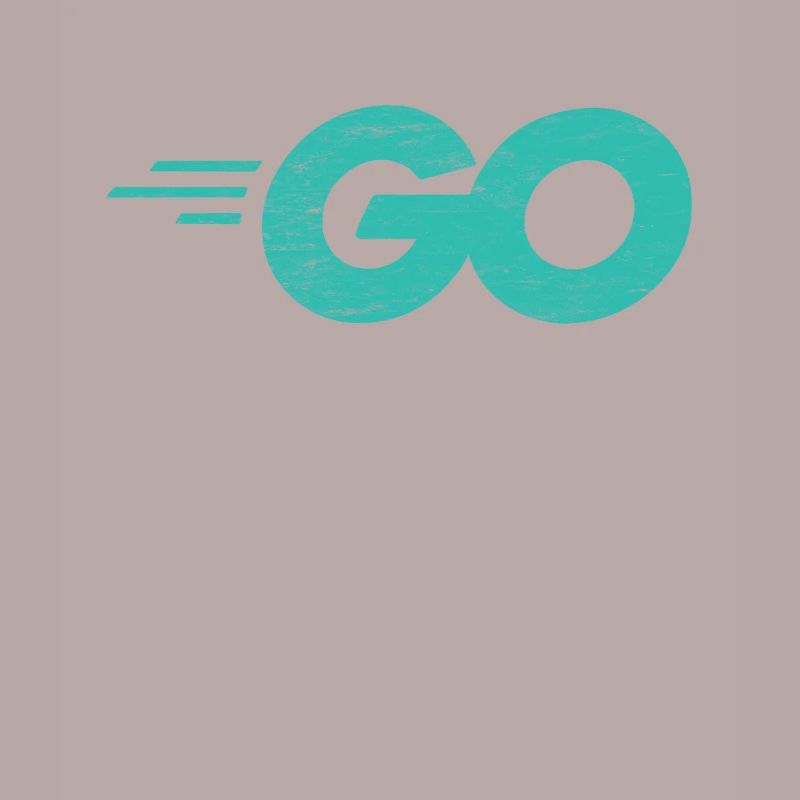 Go Programming Language with Go logo distressed