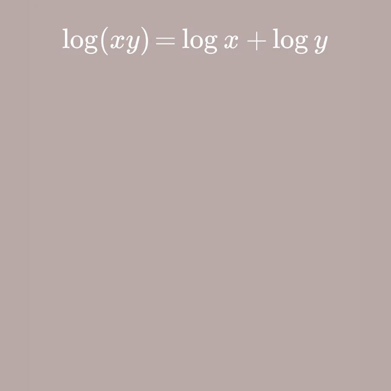 Logarithms math and physics formula equation