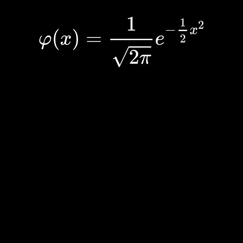 Formule mathématique et physique à distribution normale