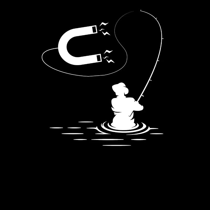 Aimant de pêche pêcheur design pour aimant