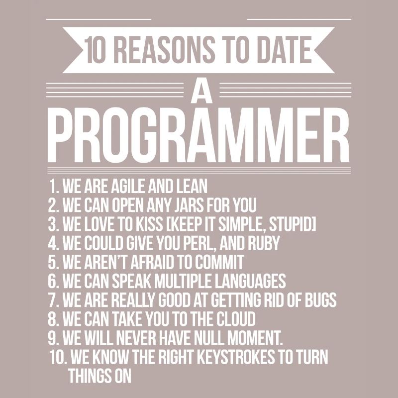 10 raisons de sortir avec un programmeur