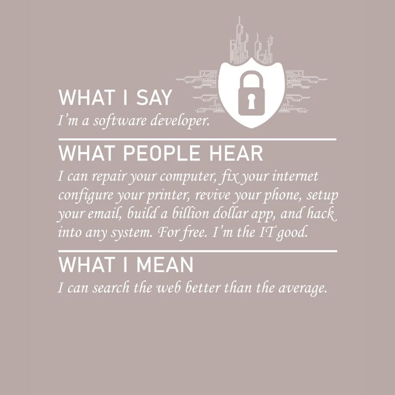 Software developer Funny programmer