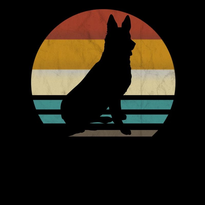 German shepherd retro vintage
