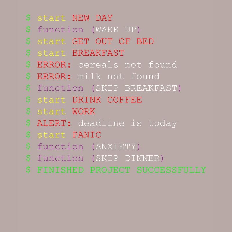 Méthode de fonction de code de blague du programmeur