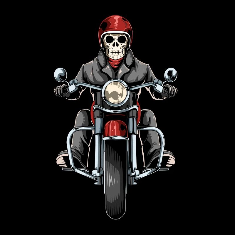 Skeleton motorcyclist - skull biker