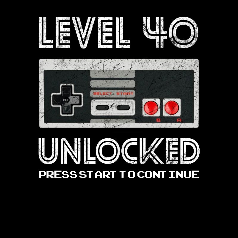 40 Jahre altes vierzig Geburtstagsgeschenk Level 40 freigeschaltet