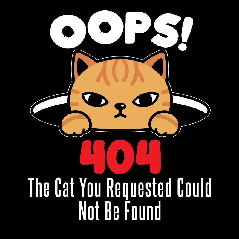 Lustiges Katzen Kopf - Error 404