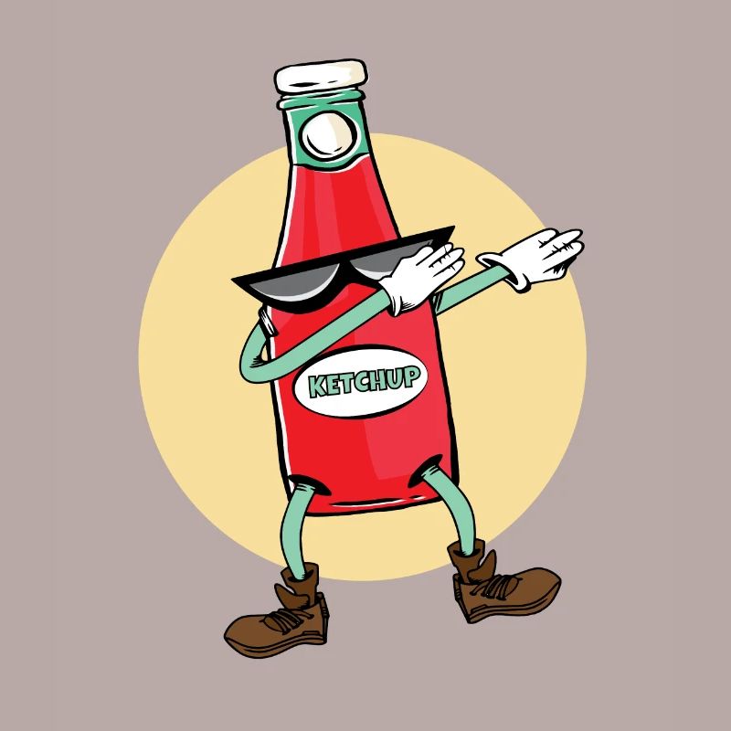 Ketchup Dab Pose Gift Dancing Ketchup Dabbing