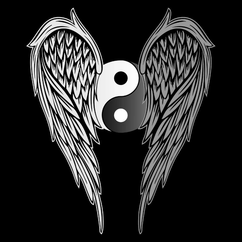 Yin & Yang ailes ailes d'ange ailes d'ange version 2