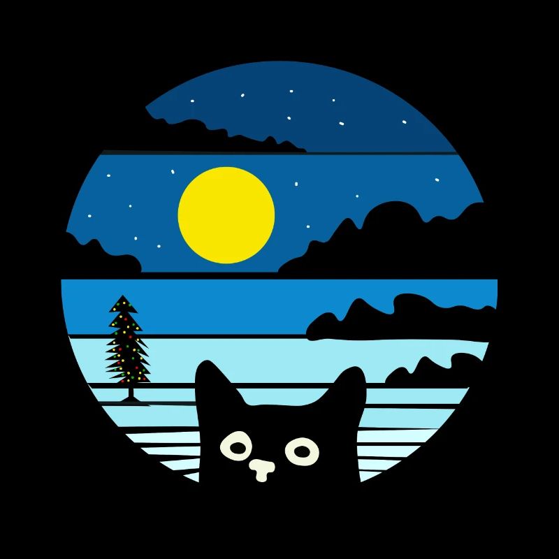 Tee-shirt chats rigolos chat mignon noël