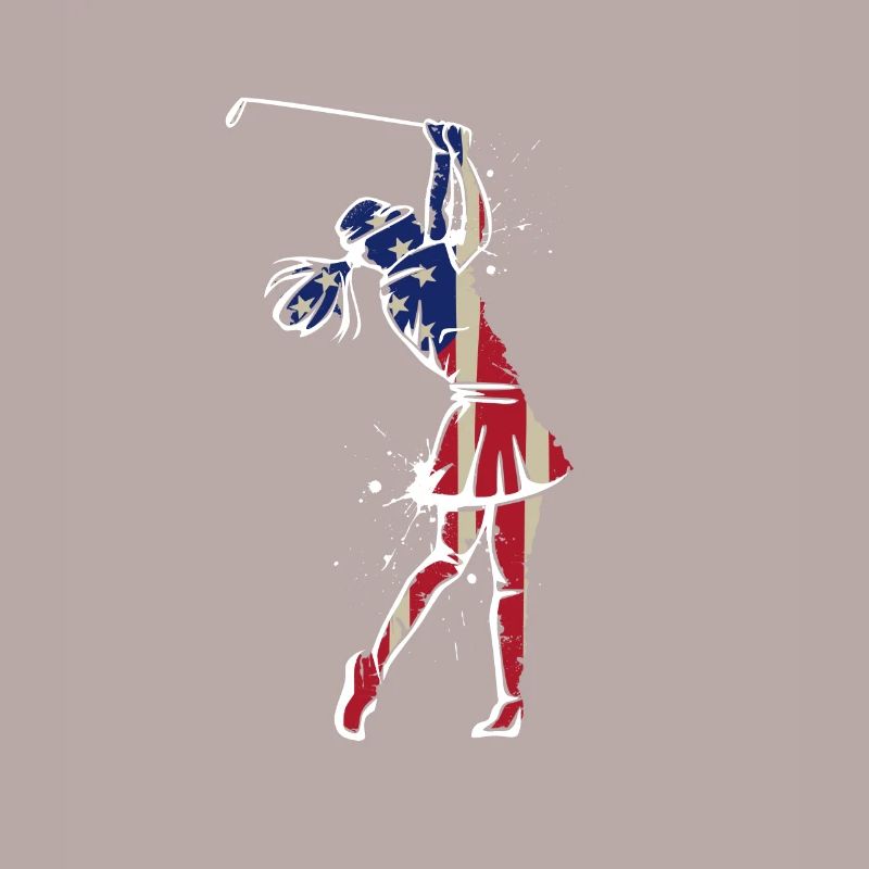 Conception de golf pour une golfeuse