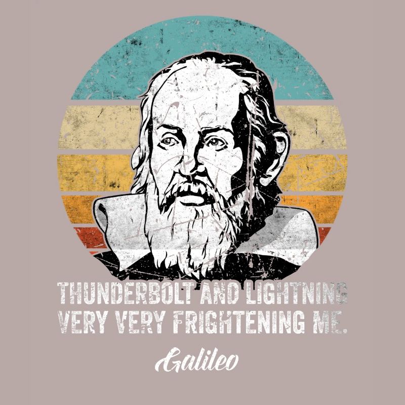 Thunderbolt lightning Galileo Philosopher Physics