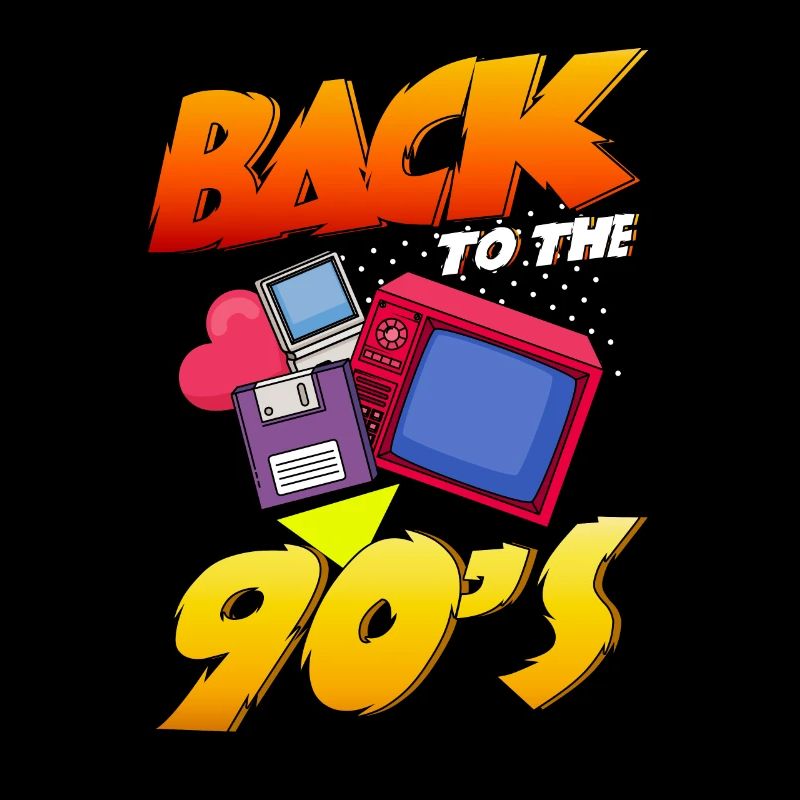 Back to the 90s 90s nineties retro motif