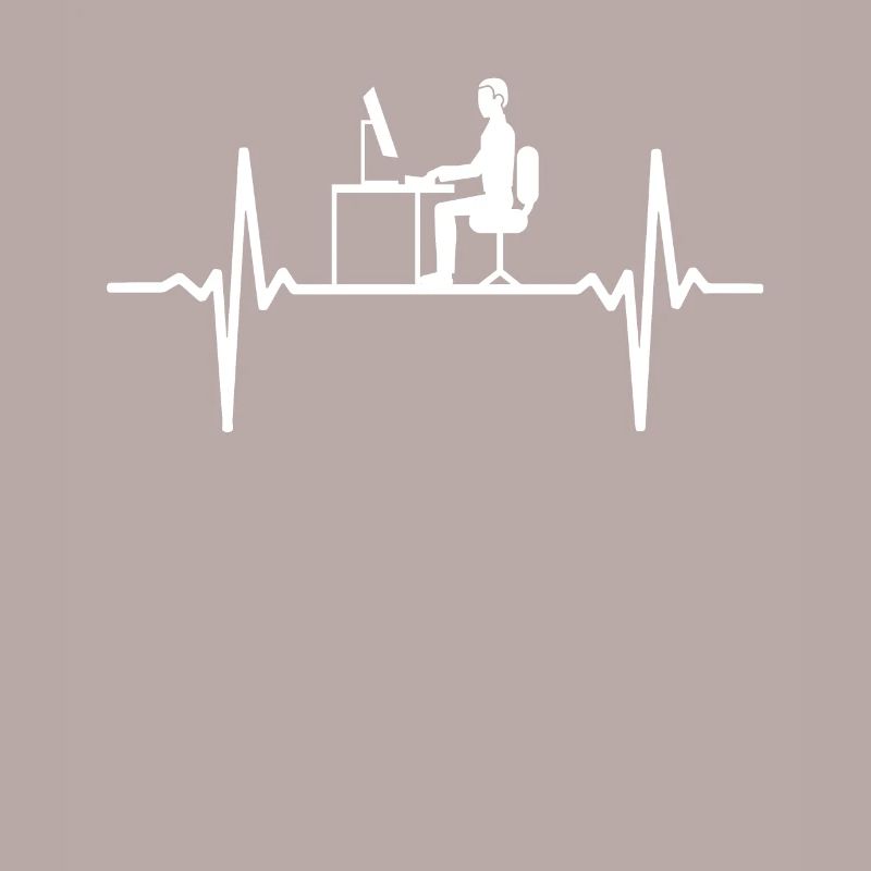 Computer ECG Heartbeat Programmer PC Nerd Pulse