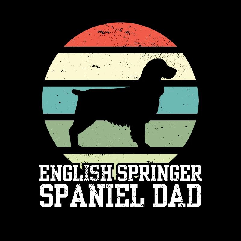 Deutsch Springer Spaniel Dad I Retro Spaniel Dad