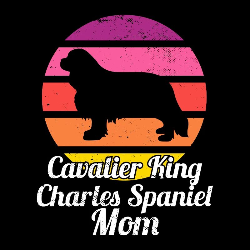 Cavalier King Charles Spaniel Mom I Retro Cavalier