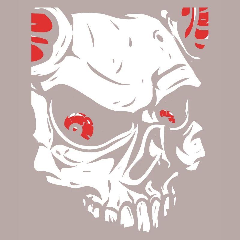 Devil skull with horns