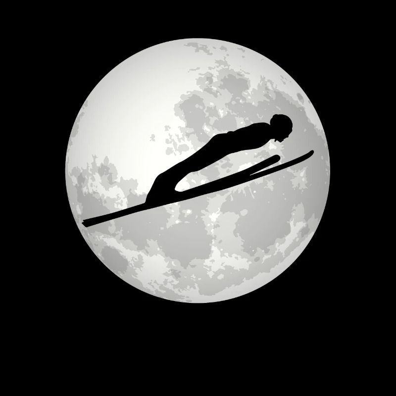 Ski Jumper Moon Gift