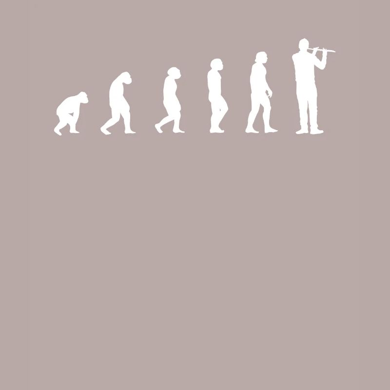 Evolution Querflöte Spieler Geschenk