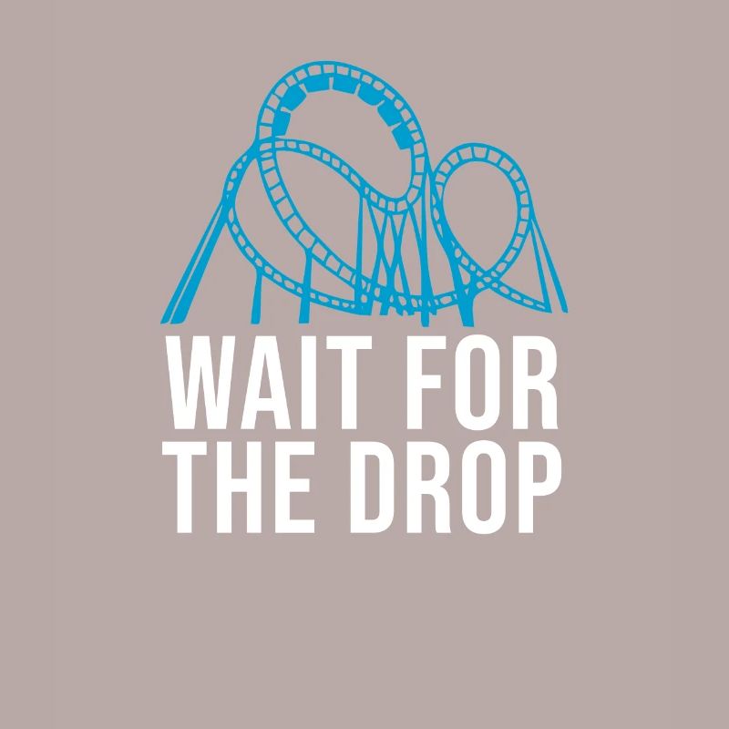 Achterbahn Retro Rollercoaster Freizeitpark Spruch